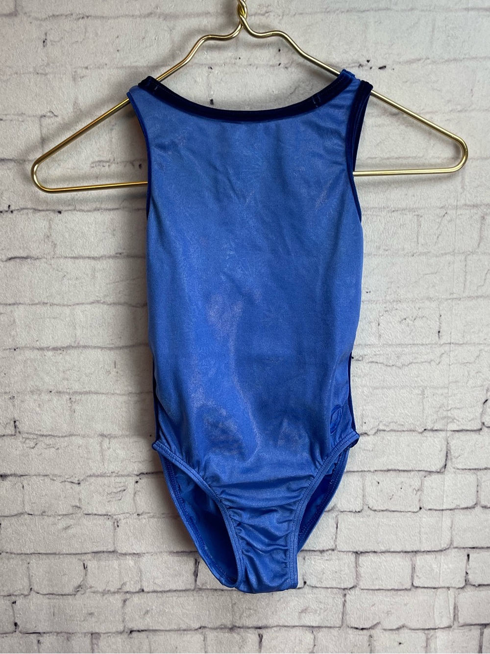 GK child’s large blue leotard gymnastics